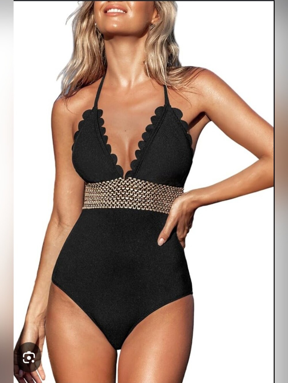 Scalloped Top Swimsuit